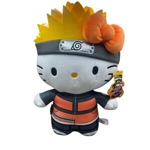 Naruto Shippuden x Hello Kitty Naruto Uzumaki 13” Plush Doll Kidrobot Sanrio